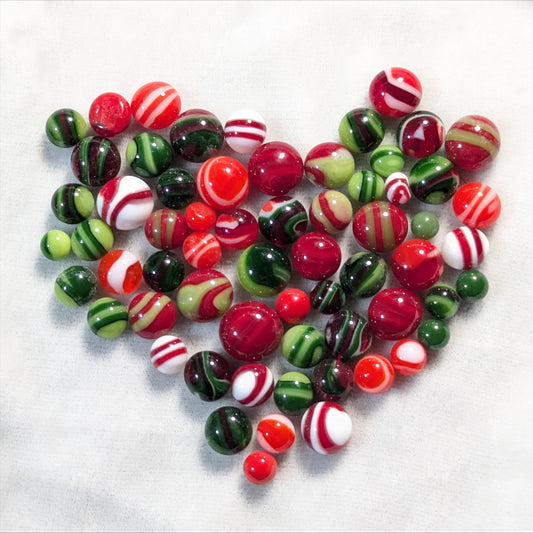 Fused Glass Dots, Holiday Mix, COE 96
