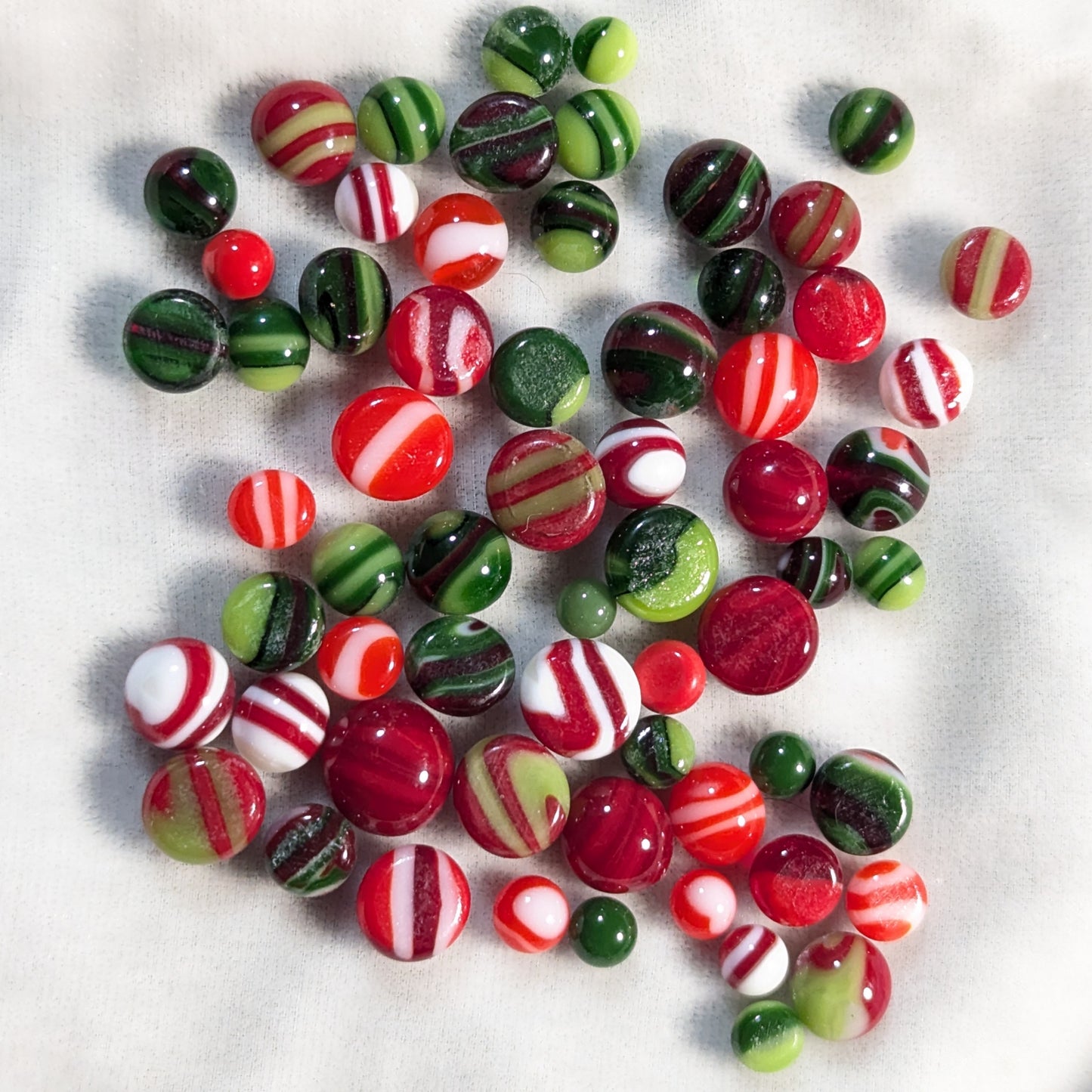 Fused Glass Dots, Holiday Mix, COE 96